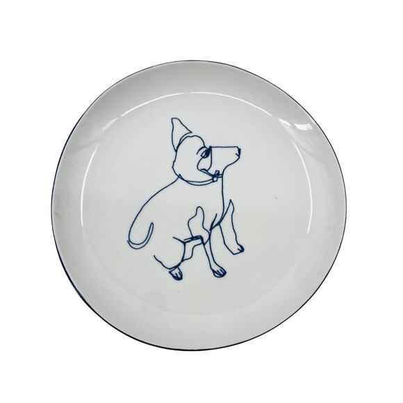 Frank Millero for West Elm Dog line Drawing Plates (2) - Picture 1 of 3